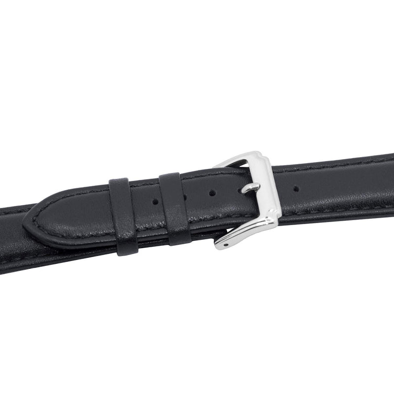 [Australia] - Berfine 18mm 20mm 22mm Calf Leather Watch Band, Extra Soft Watch Strap for Men Women Black 