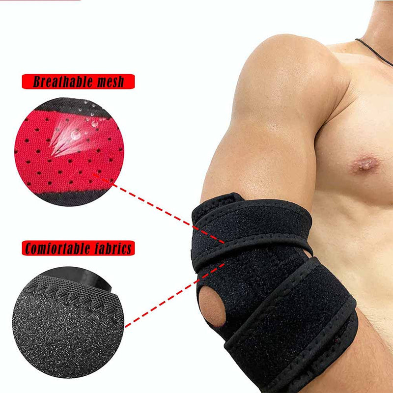 [Australia] - Elbow Brace with Dual-Spring Stabilizer Adjustable Elbow Brace Support Arm Sleeves Support Recovery Elbow Sleeve Breathable Compression Arm Sleeve Wrap for Tendonitis, Golfers or Tennis Elbow 