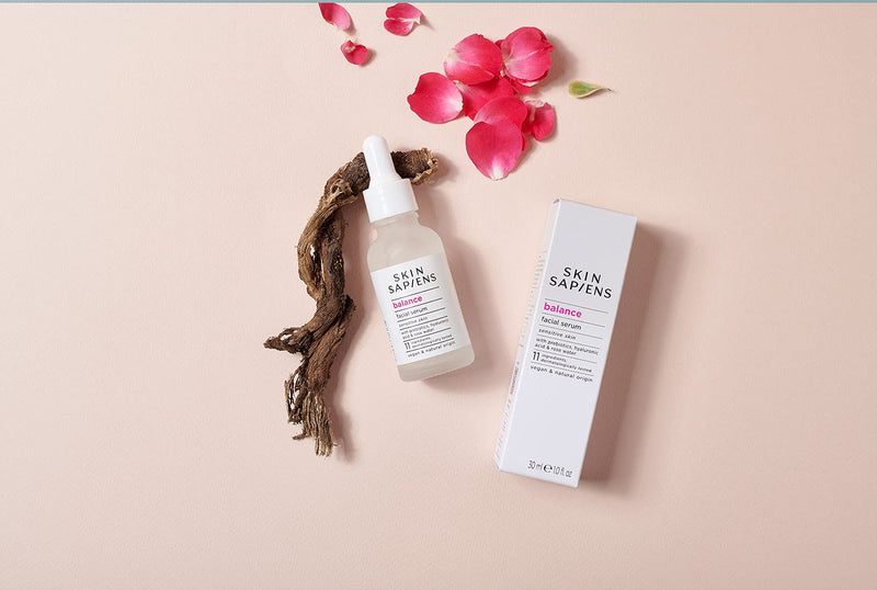 [Australia] - SKIN SAPIENS BALANCE Facial serum with prebiotics and hyaluronic acid to balance face microbiome, natural Ecocert Cosmos, for men and women, Cruelty Free and Vegan Skincare for sensitive skin, 30 ml. 