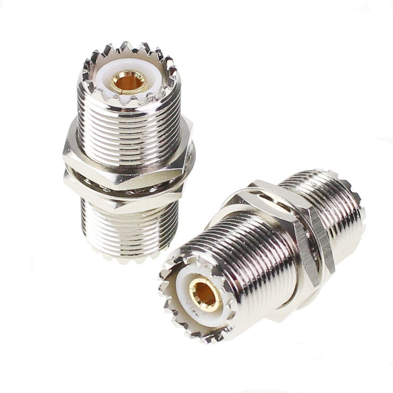 [Australia] - UHF Connector Female Nut Bulkhead Panel Mount to SO239 Jack RF Coaxial Coax Cable Adapter Plug for PL-259 (Pack 4Pcs) 4 