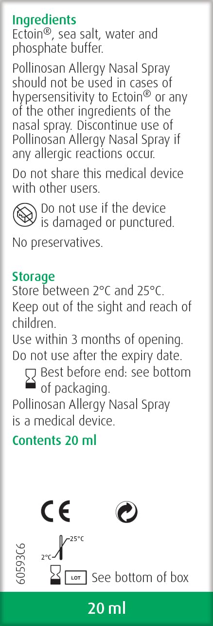 [Australia] - A.Vogel Pollinosan Allergy Hayfever Nasal Spray | Runny, Itchy & Blocked Noses | 220 sprays per bottle | Preservative-free | Suitable for Children | 20ml 