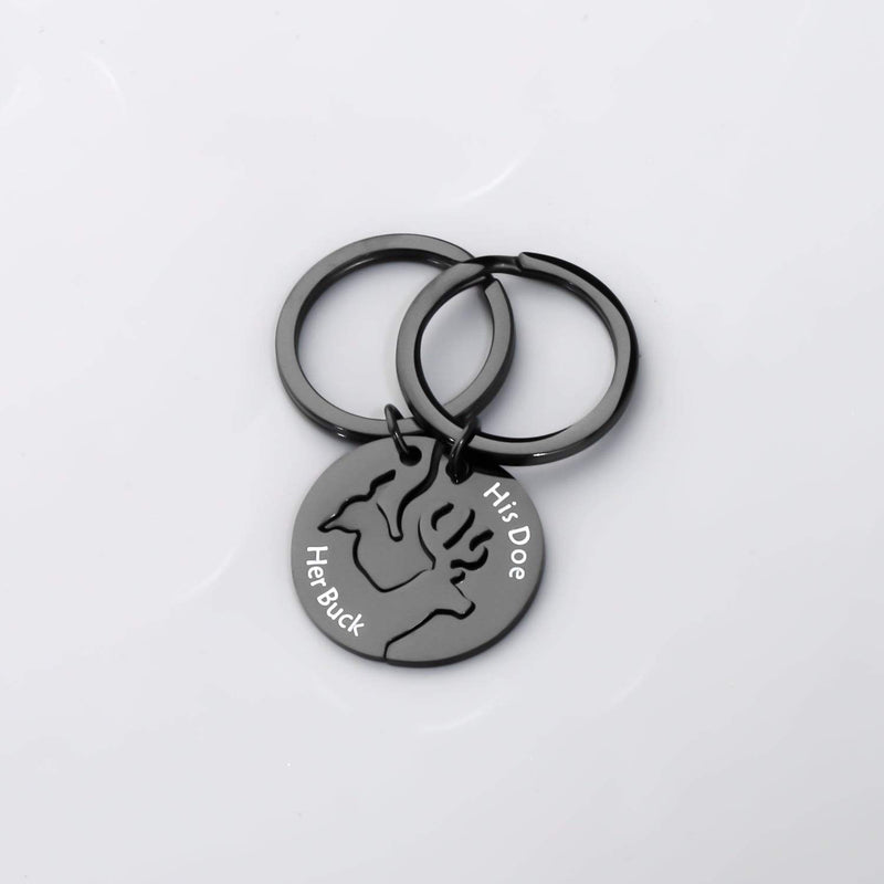 [Australia] - TGBJE Her Buck His Doe Keychain Set Couple Gift His and Hers Set Matching Keychains BL her buck 