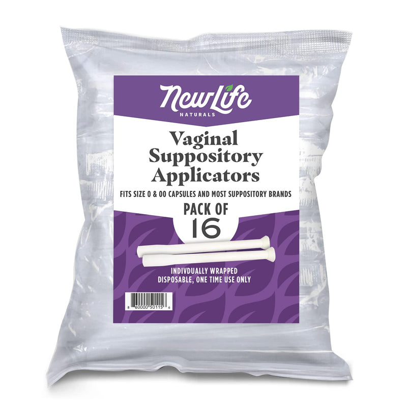 [Australia] - NewLife Naturals Boric Acid Suppositories 600mg w/ Vaginal Applicators: 30 Suppositories & 16 Applicators - Yeast Infection & BV: USA 