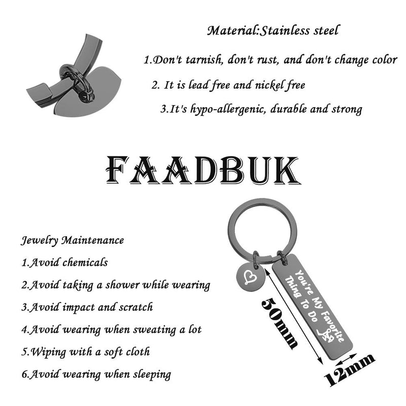 [Australia] - FAADBUK Funny Gift for Boyfriend Husband You’re My Favorite Thing to Do Naughty Gift Idea Gift for Wife Girlfriend Favorite Thing to Do Black 