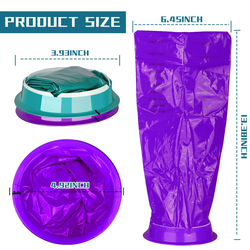 [Australia] - Vomit Bag Disposable Emesis Bag, 16 Pack Motion Sickness Bags Portable Barf Bags 1000ml Nausea Puke Bag with Round Rim for Adult Kids Travel Car Sickness 