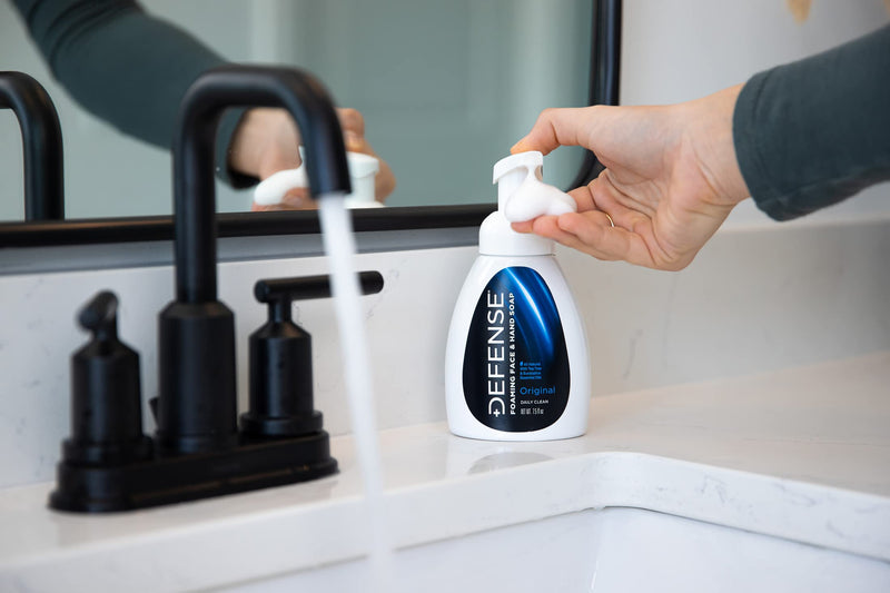 [Australia] - Defense Herbal Ointment Salve 2 Oz - Natural Tea Tree Oil and Eucalyptus Oil + Liquid Foaming Face & Hand Soap 7.5 Fl Oz with Tea Tree, Eucalyptus, Jojoba, Aloe Vera, Olive & Coconut Oils 