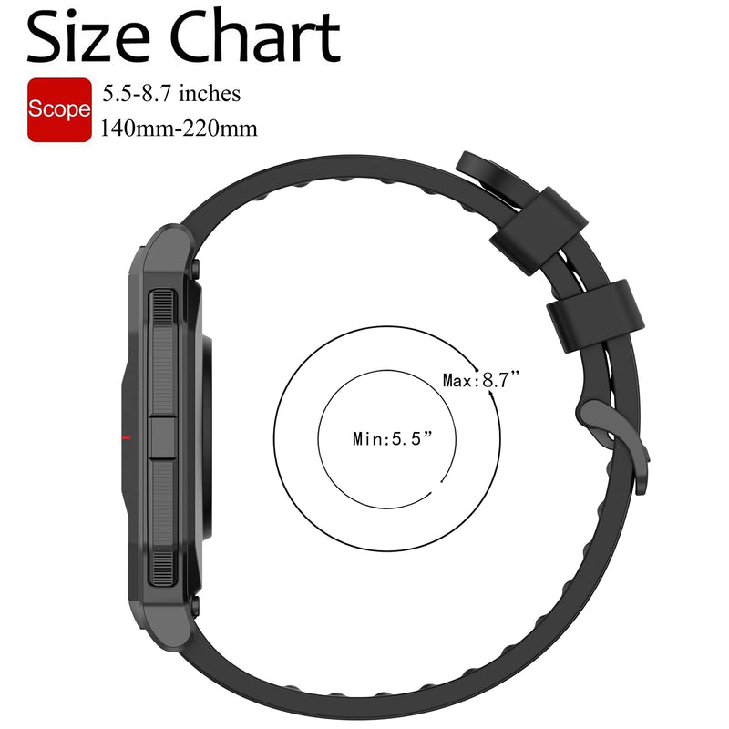 [Australia] - QGHXO Band for Amazfit GTS, Soft Silicone Replacement Band for Amazfit GTS/GTS 2/ GTS 2e/ GTS 2 Mini/Bip/Bip Lite/Bip S/Bip U/GTR 42mm Smartwatch (No Tracker, Replacement Bands Only) 5PCS Boys 