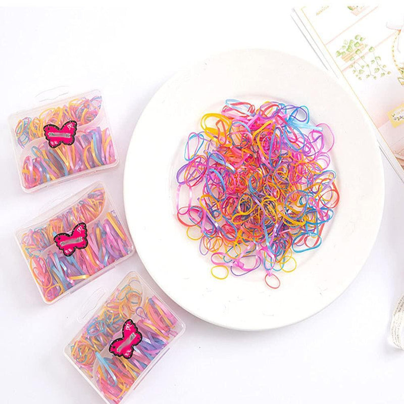 [Australia] - Livst Mini Rubber Bands, Colorful Rubber Hair Bands, Soft Elastic Band Hair Accessories, Small Braids, Suitable for Children's Hair Accessories, Wedding Hair Accessories 