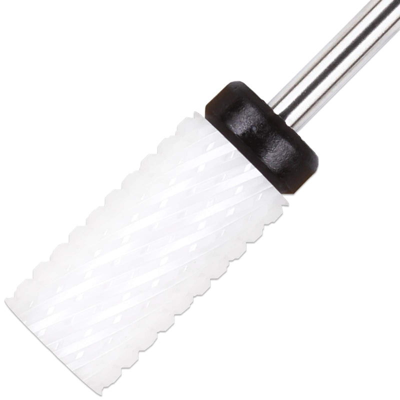 [Australia] - Beauticom Professional USA Ceramic White LARGE Barrel Bit Nail Drill (Grit: XC EXTRA COARSE) 3/32" Shank Size 