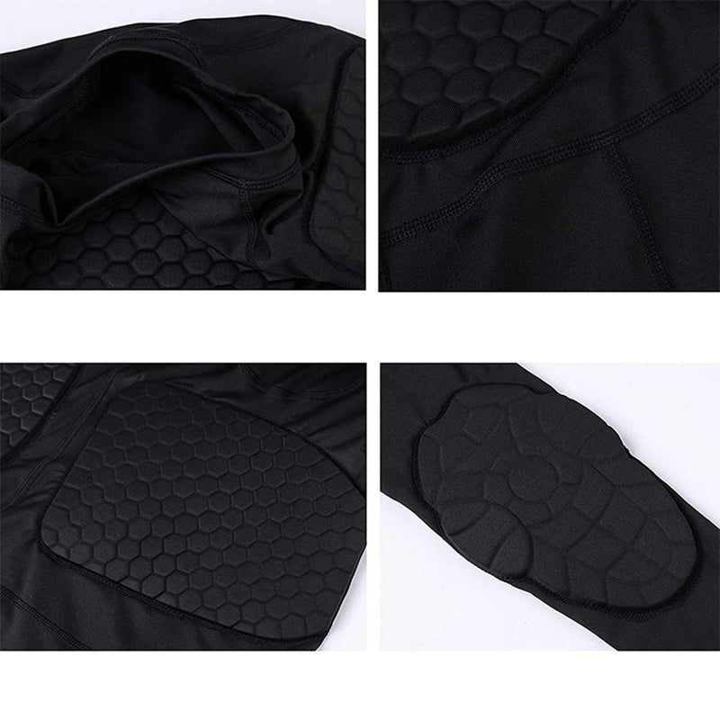 [Australia] - Men’s Protective Gear Chest Rib Shoulder Back Guards Sports Shock Rash Guard Compression Padded Shirt for Baseball Football Soccer Rugby Volleyball Bicycle XXL XX-Large 