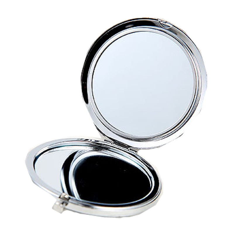 [Australia] - KOLIGHT Mini Portable Metal Fold Pocket Women Girls Makeup Mirror Double Sides (One Is Normal,another Is Magnifying) (Pink) Pink 