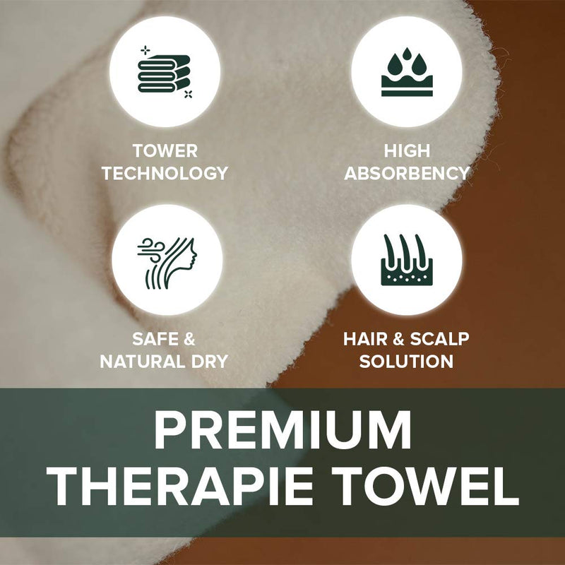 [Australia] - Grunplus Hair Towel Wrap – Premium Cotton Hair Towel – Highly-Absorbent Cotton Hair Towel – Quick and Easy Dry Hair Wrap – Anti-Frizz Hair Drying Towel – Towel Turban for All Types of Hair 