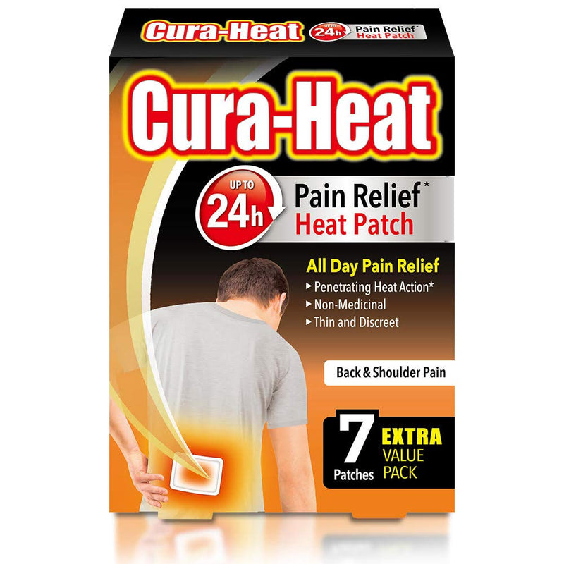[Australia] - Cura-Heat Back Pain MAX Size Direct-to-Skin, Pack of 2 & Cura-Heat Back and Shoulder Pain 7 Count (Pack of 1) 