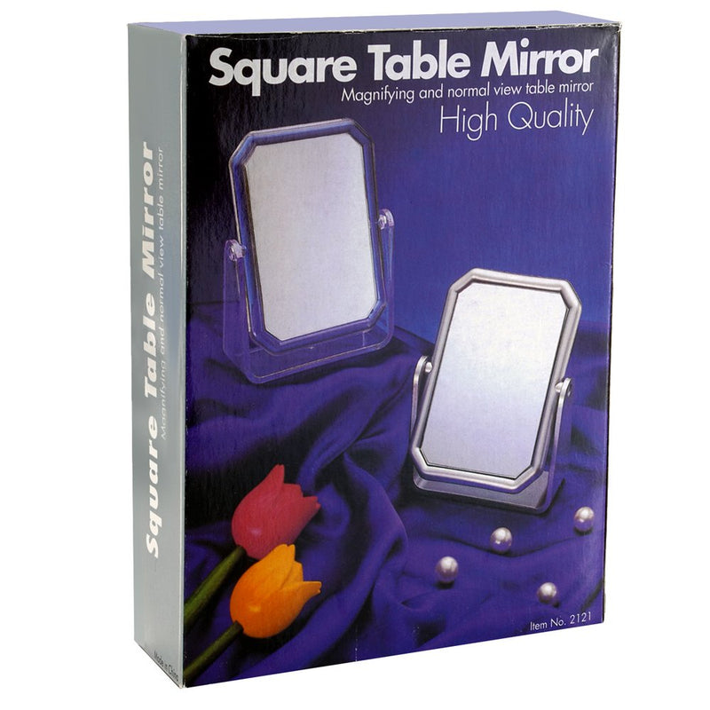 [Australia] - Noble 2 Sided Self Standing Mirror with Second Side 3X Magnifier, Makeup Vanity Mirror, 1X & 3X Magnification with 360 Degree Rotation (Rectangle, Medium) Medium - Rectangle 