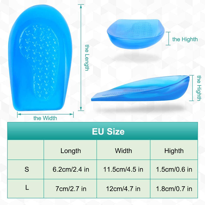 [Australia] - Foot Correction Insoles, Silicone Gel O/X Leg Orthotic Insoles Arch Support Shoes Cup Insert Pads Heel Cup Posture Corrective Heel Cups(S34-40) S34-40 