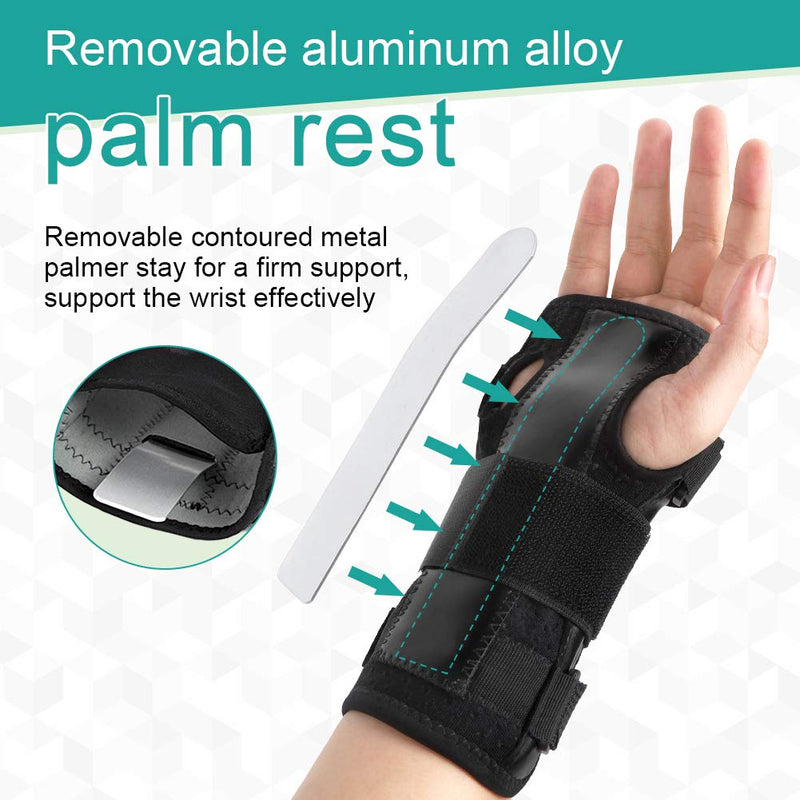 [Australia] - Wrist Brace Elastic Wrist Support Brace Splint, lightweight, Breathable Wrist and Hand Compression Sleeve for Carpal Tunnel, Arthritis, Tendonitis, Carpal Tunnel Splint for Pain Relief, Adjustable Design Left&right 