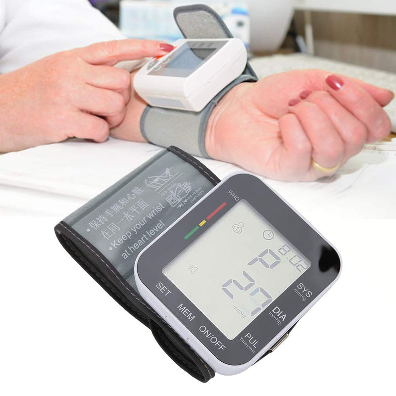 [Australia] - Wrist Blood Pressure Monitors,Digital Blood Pressure Meter With Voice Broadcast 99 Groups Of Memory Data,Professional Pulse Rate Detection Meter For Home 