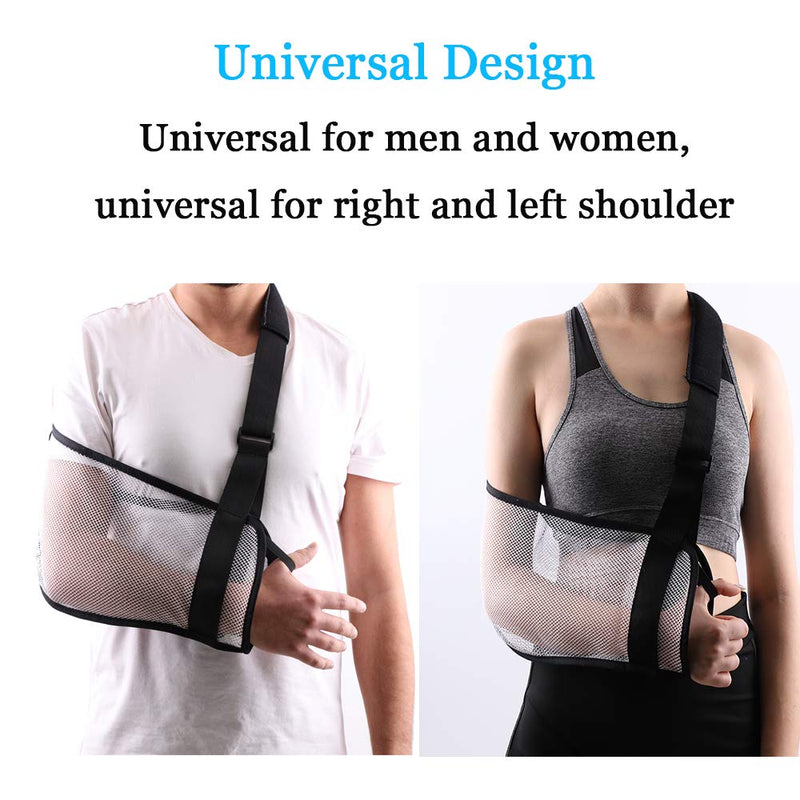 [Australia] - Mesh Arm Shoulder Sling Great Shower Bath Sling Used after rotator cuff Shoulder Surgery Arm Brace Support for Men and Women,White 