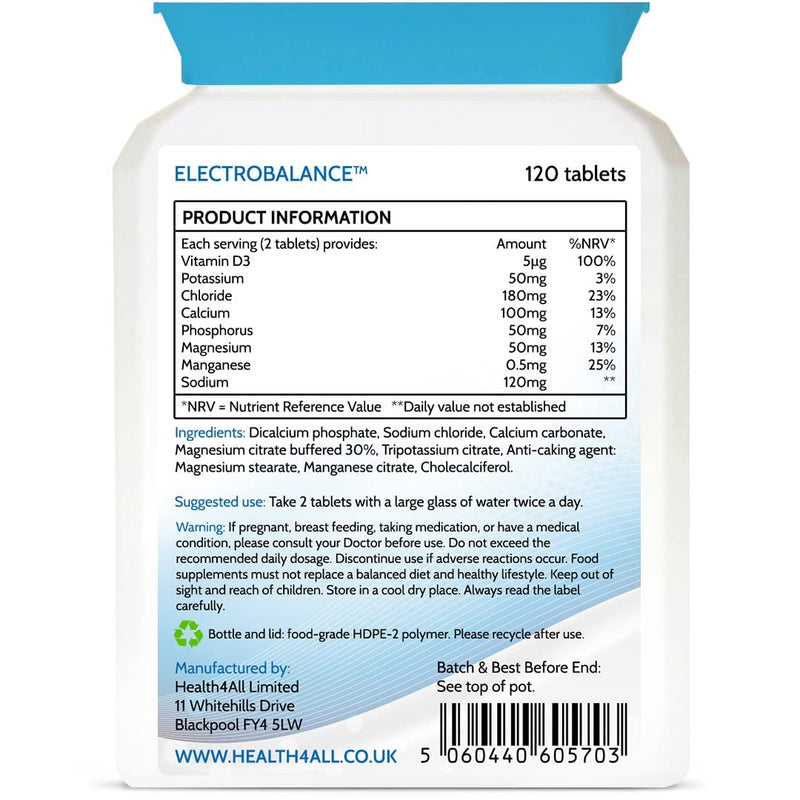 [Australia] - Electrobalance Electrolyte Replenishment 120 Tablets Precise Formulation for Optimal Absorption, Hydration & Recovery by Health4All 120 Count (Pack of 1) 