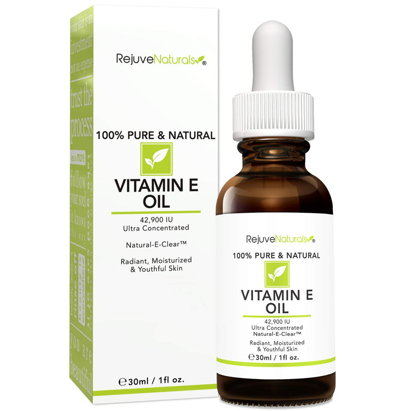 [Australia] - Vitamin E Oil - 100% Pure & Natural, 42,900 IU. Visibly Reduce the Look of Scars, Stretch Marks, Dark Spots & Wrinkles for Moisturized & Youthful Skin. d-alpha tocopherol (1 Fl. Oz) 