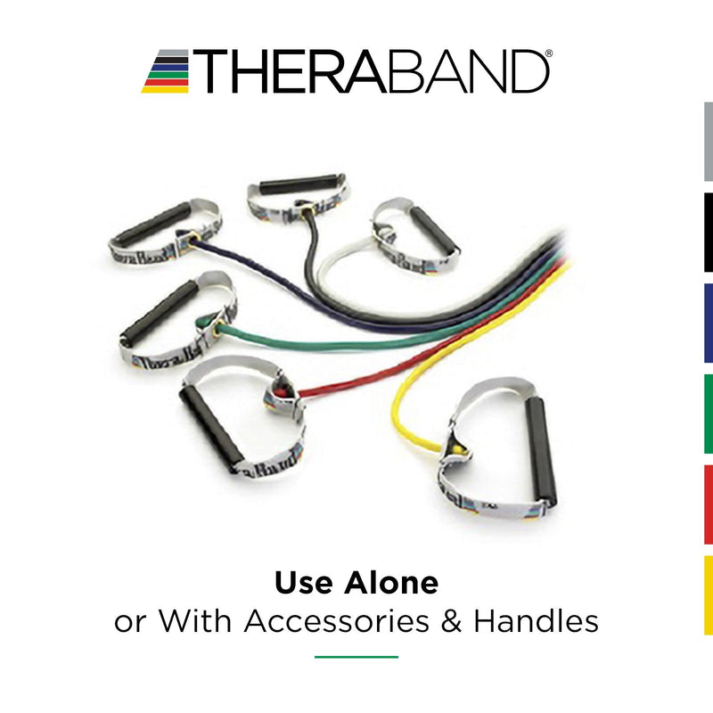 [Australia] - THERABAND Resistance Tubes, Professional Latex Elastic Tubing with Soft Handles for Physical Therapy, Lower Pilates, at-Home Workouts, and Rehab, 50 Inch, Black, Special Heavy, Advanced Level 1 50 in. Tube Black - Special Heavy 