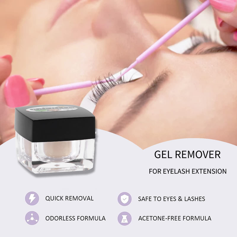 [Australia] - Eyelash Remover Cream, 5g Anti-irritation Grafting Eyelash Extension Remover Glue Adhesive Gel Removing Cream 