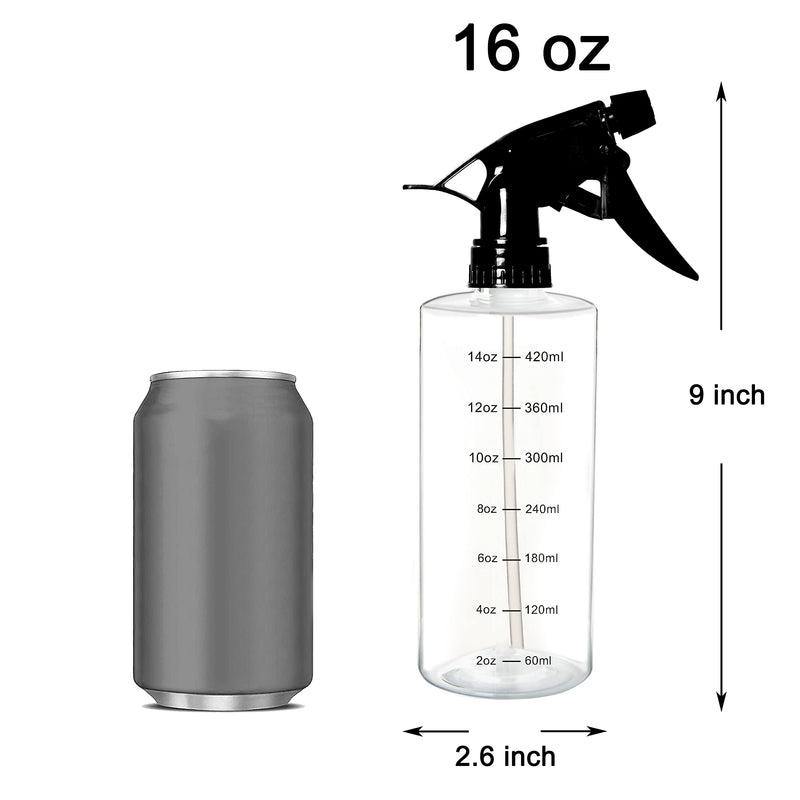 [Australia] - Youngever 5 Pack 16 Ounce Empty Plastic Spray Bottles, Spray Bottles for Hair and Cleaning Solutions (Black Sprayer) Black Sprayer 