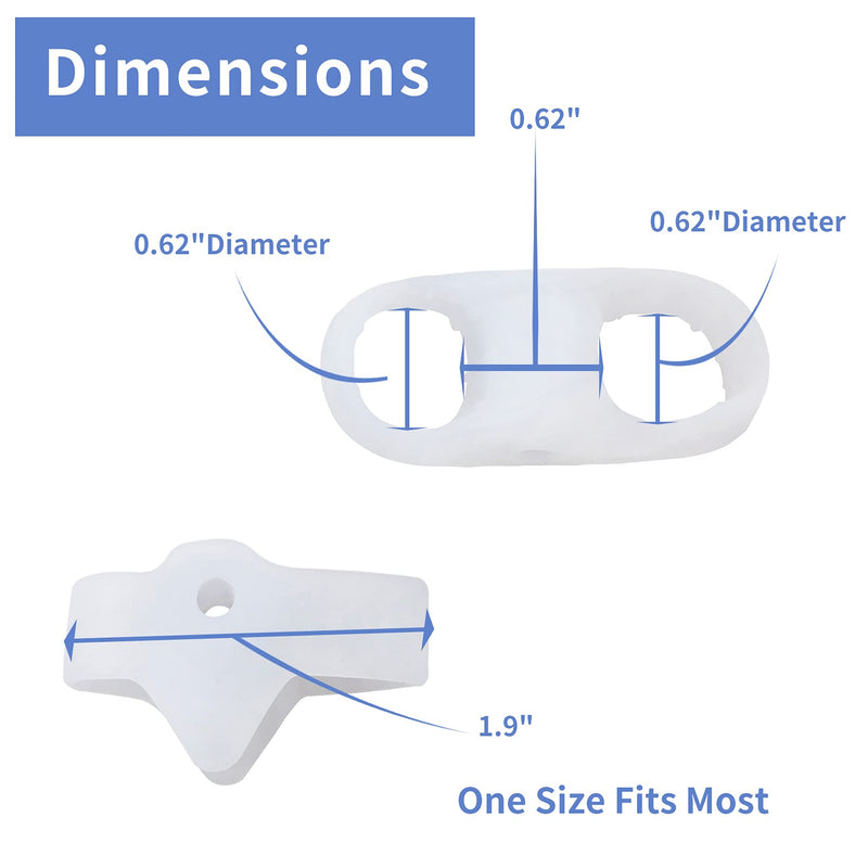 [Australia] - Pack of 10 Toe Separator Gel Bunion Corrector Relieve Hammer Toe，Bunion Corrector, Toe Separators with 2 Loops, Big Toe Spacer Suitable for Bunion and Overlap Toe (White) 