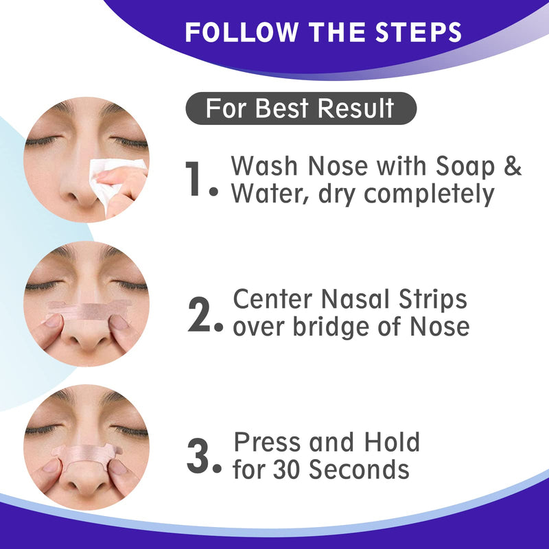 [Australia] - Nasal Strips Extra Strength, 120 Pack (2.6*0.7inch), Works Instantly to Improve Sleep, Reduce Snoring and Relieve Nasal Congestion, for Women Men 