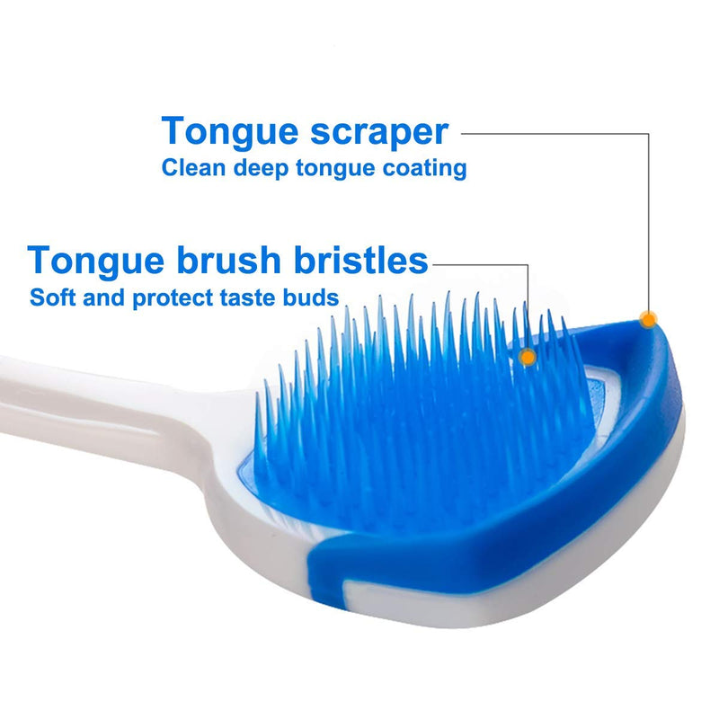 [Australia] - Tongue Brush, Tongue Scraper, Tongue Cleaner, Tongue Brushes Helps Fight Bad Breath, 3 Tongue Scrapers (Blue&Green&Red) Blue&green&red 