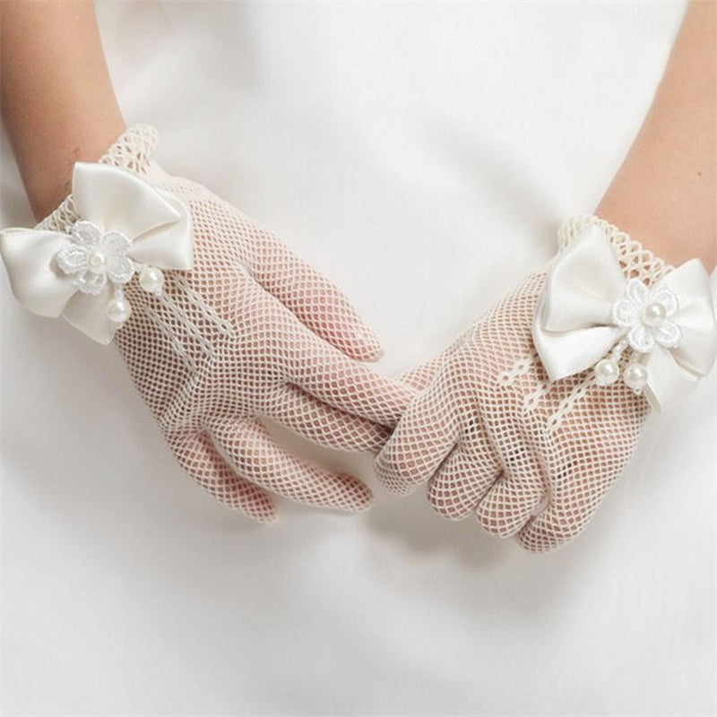 [Australia] - DreamHigh Flower Girls Bow Tie Lace Gloves 