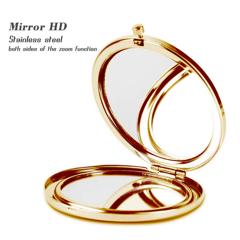 [Australia] - Compact Mirror Round Folding Mini Mirror Double-Sided(2-Sided) with 2X and 1X Magnifying Portable Hand Makeup Mirror for Purse Pocket Travel for Women Girls Mother Great Gift-Deer Deer 
