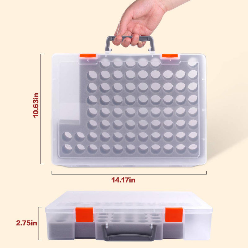 [Australia] - Essential Oil Storage Case Contains 73 Bottles and accessories with Stickers, Opener, Funnels, Pipettes, Bottles Organizer Holder Container (Not Include Bottles) 