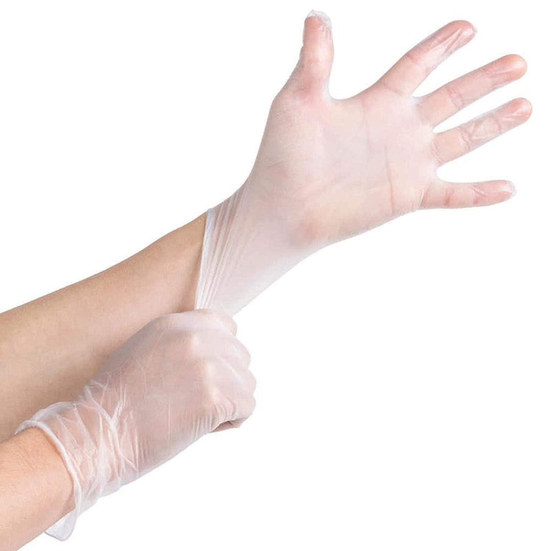 [Australia] - Strong Quality CLEAR Vinyl Powder Free MEDIUM SIZE Gloves | Pack of 100 - Latex Free - Food Safe - Ambidextrous | AQL 1.5 EN455 CLASS 1 