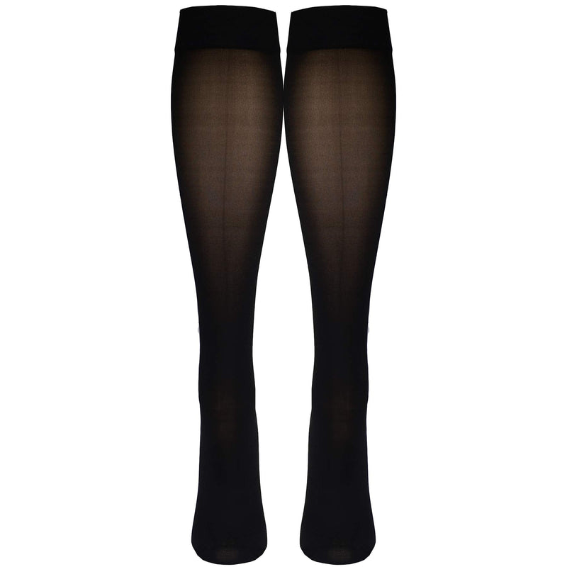 [Australia] - Truform Sheer Compression Stockings, 30-40 mmHg, Women's Knee High Length, 30 Denier, Black, X-Large X-Large (1 Pair) 