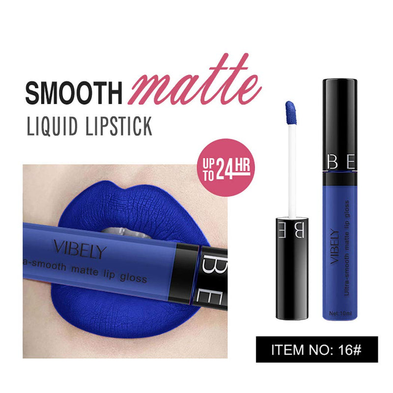 [Australia] - Edanta Matte Liquid Lipstick Velvet Cream Lip Gloss High Pigmented Lip Beauty Lipsticks Makeup for Women and Girls (A-Blue) A-Blue 