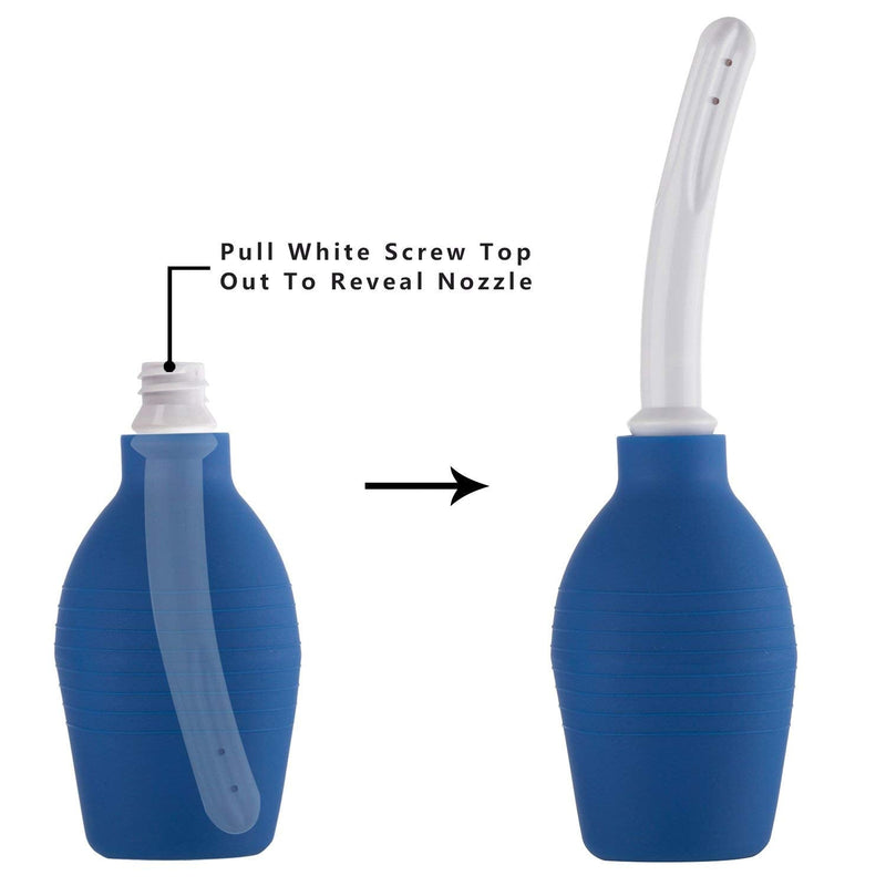 [Australia] - Careforyou Anal Douche Enema Bulb Vaginal Douche Enema Cleaner for Women’s or Man’s Health (Blue) Blue 