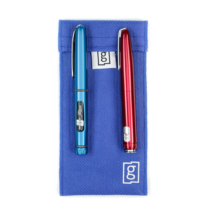 [Australia] - Glucology Insulin Cooling 2 Pen Pouch | No Ice Pack or Batteries Needed | New Innovative Technology | Perfect for Travel | Duo Pen Pouch, Black 