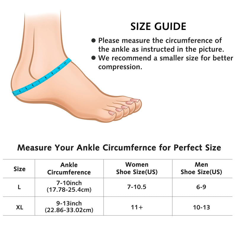[Australia] - Ankle Foot Ice Pack Wrap for Injuries, Reusable Gel Ice Pack for Hot and Cold Therapies, Flexible Cold Pack for Achilles Tendonitis,Plantar Fasciitis,Swelling,Sprained,Post-Surgery Recovery L-(pack of 1) 