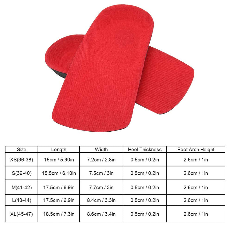 [Australia] - Anti‑Slip Insole, ANGGREK Anti‑Slip Height Increase Insole Breathable Shock‑Absorption Arch Support Shoe Pad Orthopedic Foot Inserts(S) S 