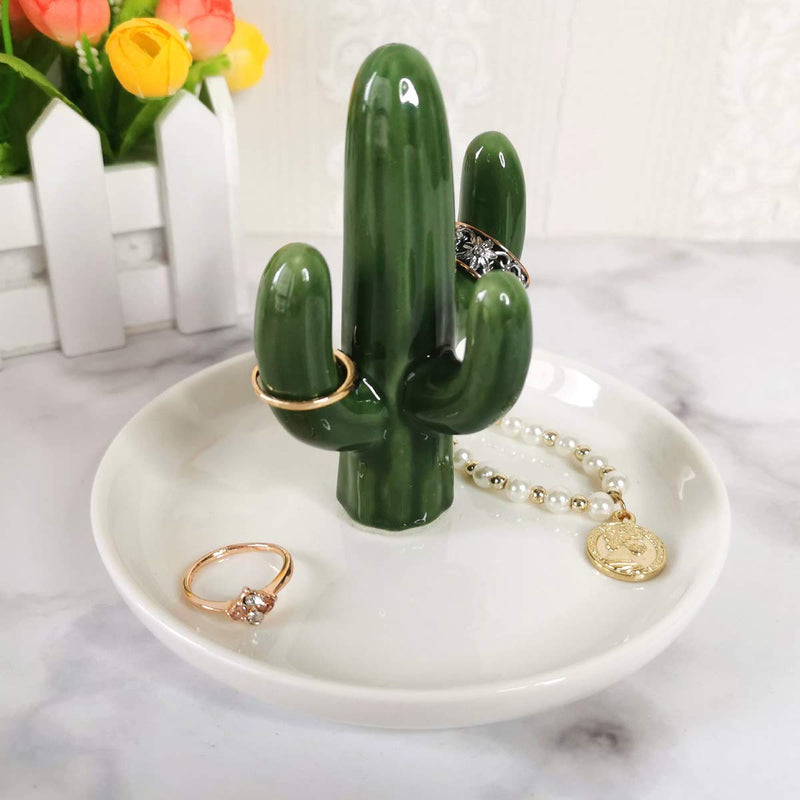 [Australia] - AUTOARK Cactus Ring Holder Jewelry Tray,Desktop Jewelry Display Organizer,Office & Home Decor,Wedding Birthday,AJ-205 