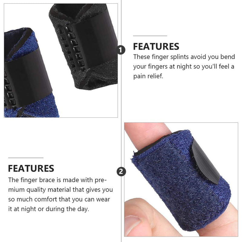 [Australia] - HEALLILY 2pcs Trigger Thumb Splint Finger Knuckle Brace Mallet Finger Protector Finger Support Sleeve for Tendon Release Pain Relief 