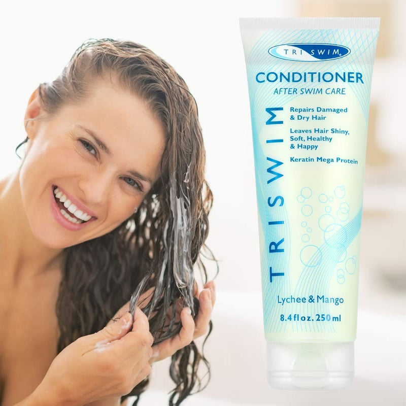 [Australia] - TRISWIM Moisturizing Hair Regenerating Conditioner For Swimmers Lychee Mango (250ml) 