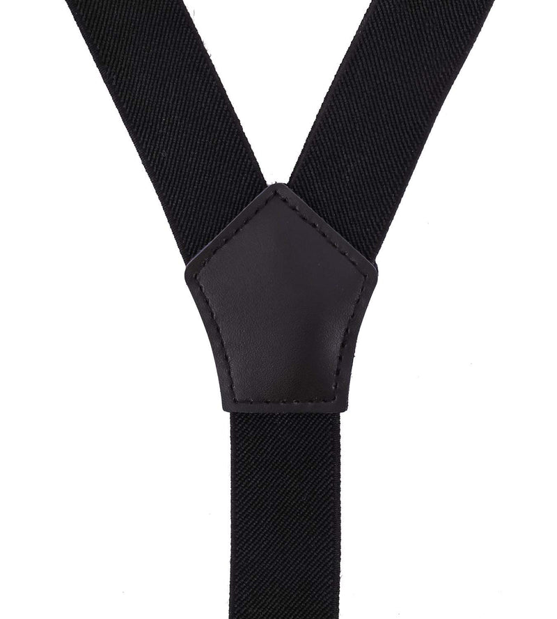 [Australia] - CEAJOO Men Boys' Suspenders and Bow Tie Set Adjustable with Black Metal Clips S: 24" (6 month-3 yrs) 1_ Black 
