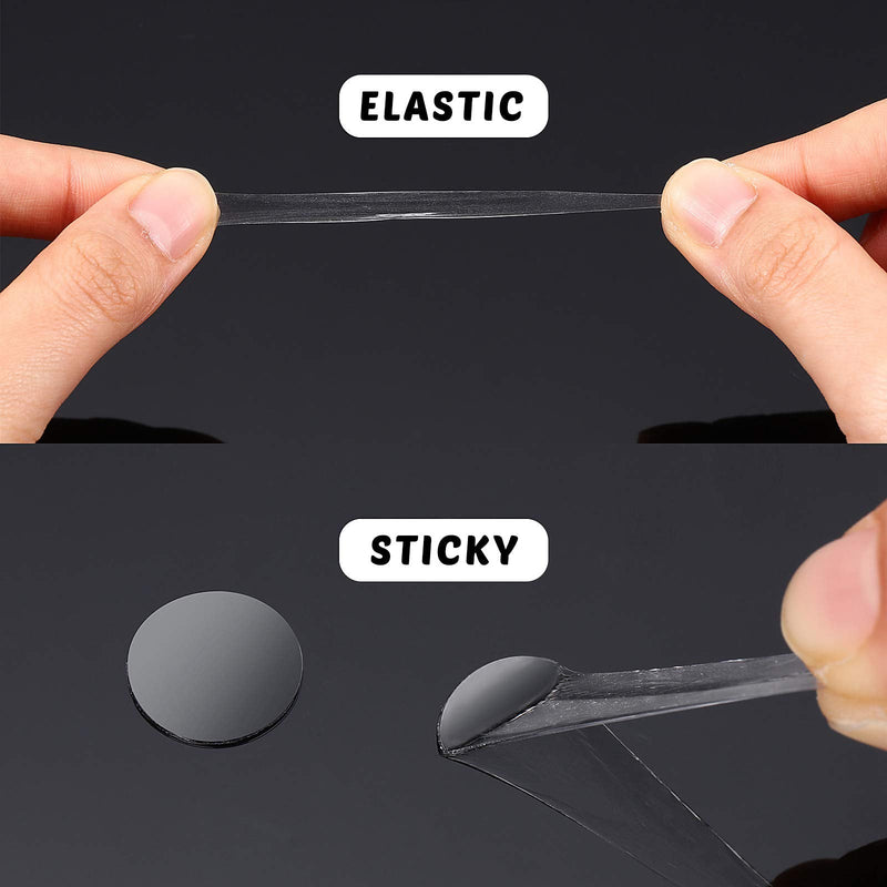 [Australia] - 2000 Pcs Clear Double Sided Tape Stickers Transparent Round Adhesive Dots Stickers for Craft DIY Art Office Supplies (Round Dots) 