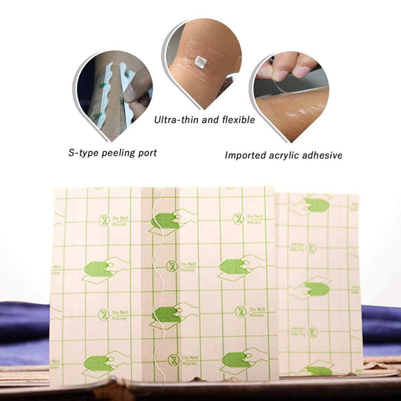 [Australia] - 50 Pcs Waterproof Transparent Adhesive, Wound Dressing Tape Fixer Plaster Stretch Fixation Tape Tattoo Aftercare Bandage （10cmX12cm） 