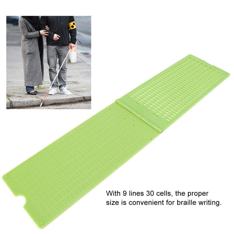 [Australia] - Yencoly Braille Store Business Card Slate, Portable Plastic 9 Lines 30 Cells Braille Writing Slate and Stylus Braille Learning Tool Accessory Assorted Tactile Bump Dots for The Blind 