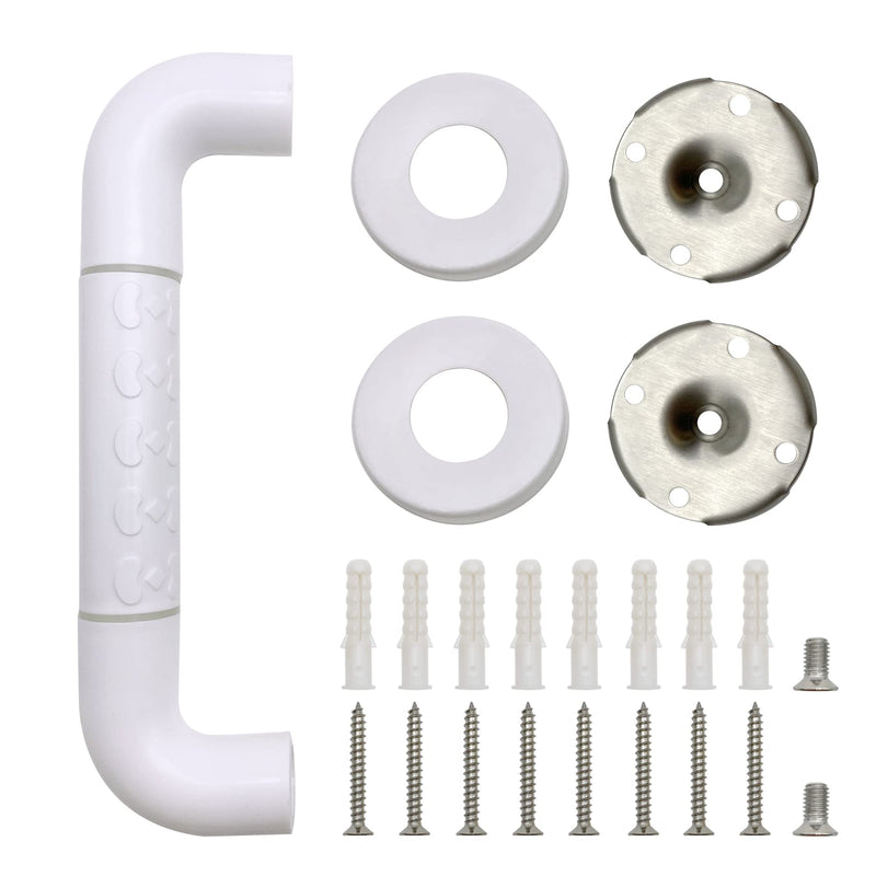 [Australia] - Bathroom Grab Rail with Anti-Slip Grip and Luminous Circles Bath Grab Handle Shower Grab Rail Safety Handle for Kids, Elderly, Disabled, 30cm White 30cm 