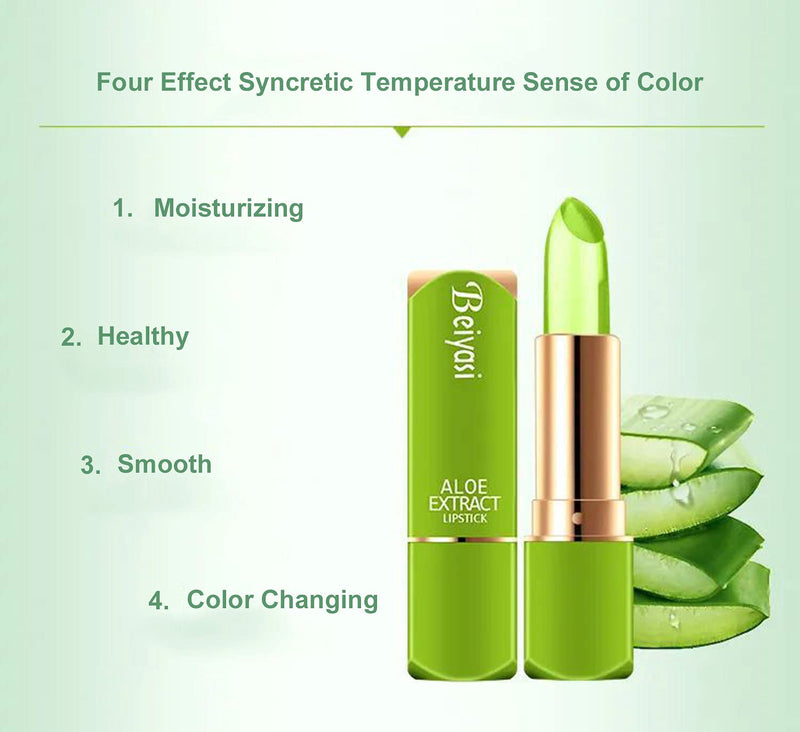 [Australia] - Aniute Aloe Vera Lipstick, Magic Temperature Color Change Lip Gloss Lips Moisturizer Long Lasting Nutritious Lip Balm for Lips Care (01#) 01# 