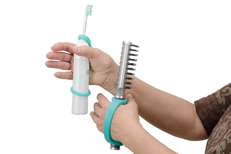 [Australia] - EazyHold Silicone Universal Cuff Aid for Limited Hand Grip, Cerebral Palsy, Therapy, Adaptive Eating Tableware Spoon Fork Holder, Disabled Assistive Equipment (Youth to Adult-5 Pack) Youth to Adult 5 Count (Pack of 1) 